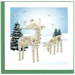 Hot Snowy Reindeer Quilling Card Christmas Cards