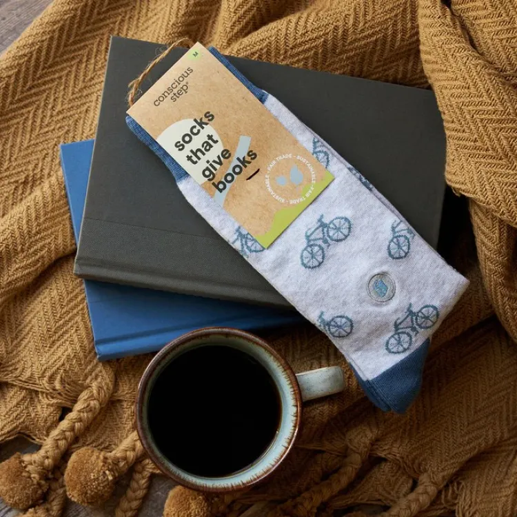 Hot Socks That Give Books Bicycles Socks