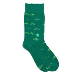 Hot Socks That Give Books Green Dinosaur Socks