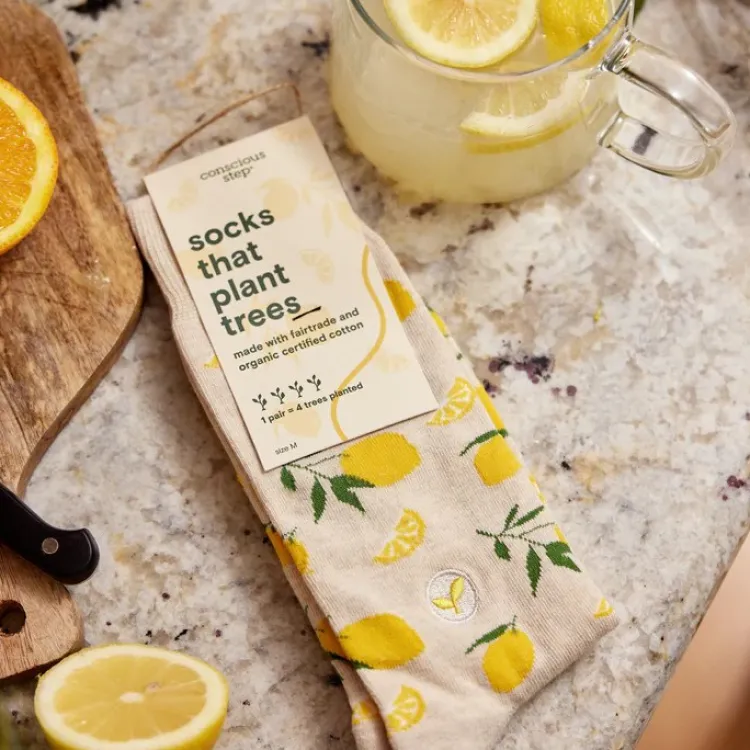 Fashion Socks That Plant Trees Lemons Socks
