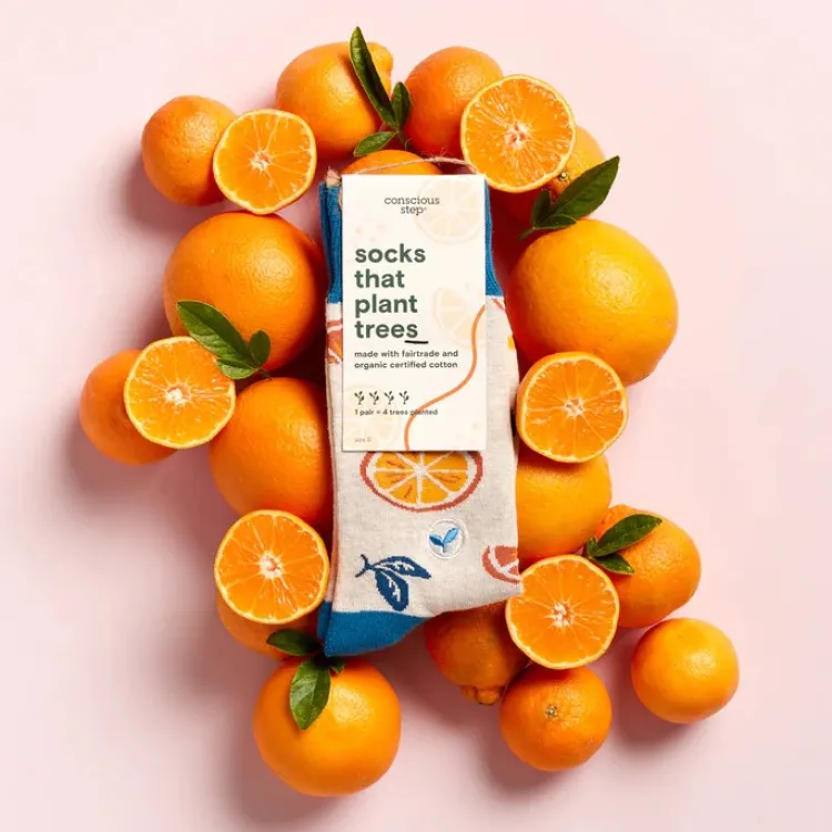 Clearance Socks That Plant Trees Oranges Socks
