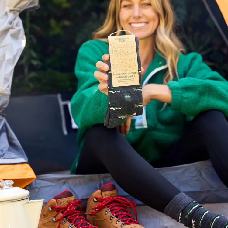 New Socks that Protect National Parks Gray Fish Socks