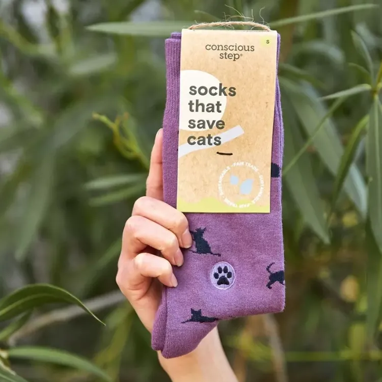 Best Socks That Save Cats Purple Socks