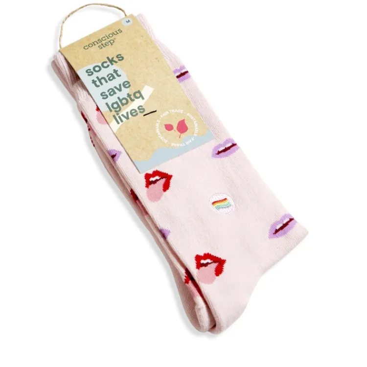 Hot Socks That Save LGBTQ Lives Pink Lips Socks