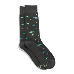 Hot Socks that Support Space Exploration Galactic Gray Socks