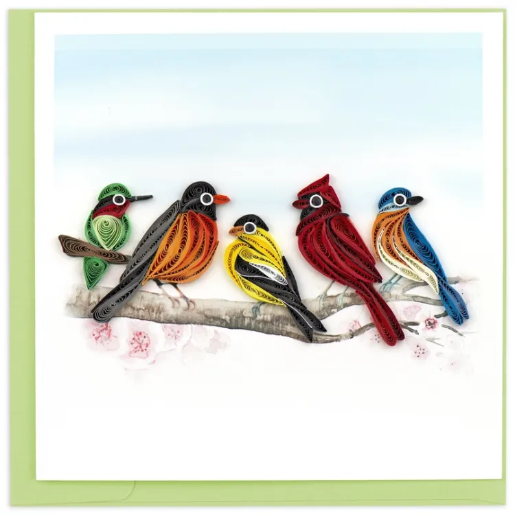 Sale Songbirds Quilling Card Frame It! | Bird & Flower Cards