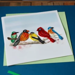 Sale Songbirds Quilling Card Frame It! | Bird & Flower Cards
