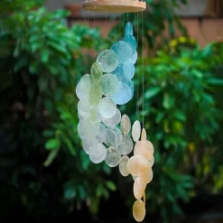 Outlet Spiral Capiz Shell Chime – Fresh Mix Capiz Wind Chimes