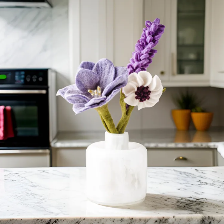 Online Spring Blossoms Felt Flower Bouquet Felt Flowers