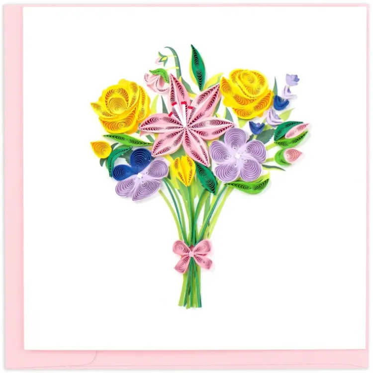 Discount Spring Bouquet Quilling Card Bird & Flower Cards