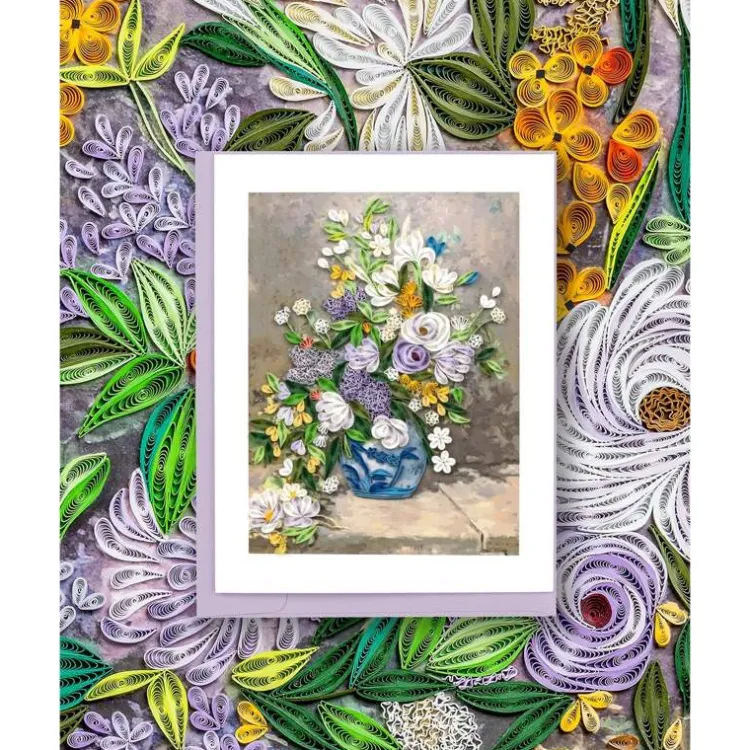 Sale Spring Bouquet Renoir Quilling Card Famous Painting Cards | Bird & Flower Cards