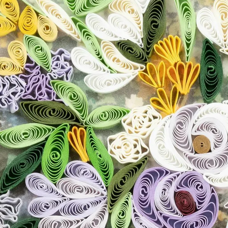 Sale Spring Bouquet Renoir Quilling Card Famous Painting Cards | Bird & Flower Cards