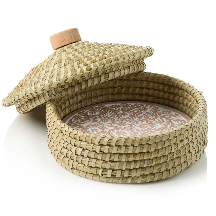 Best Star Jasmine Round Bread Warmer Basket with Lid Tabletop | Bread Warmer Baskets