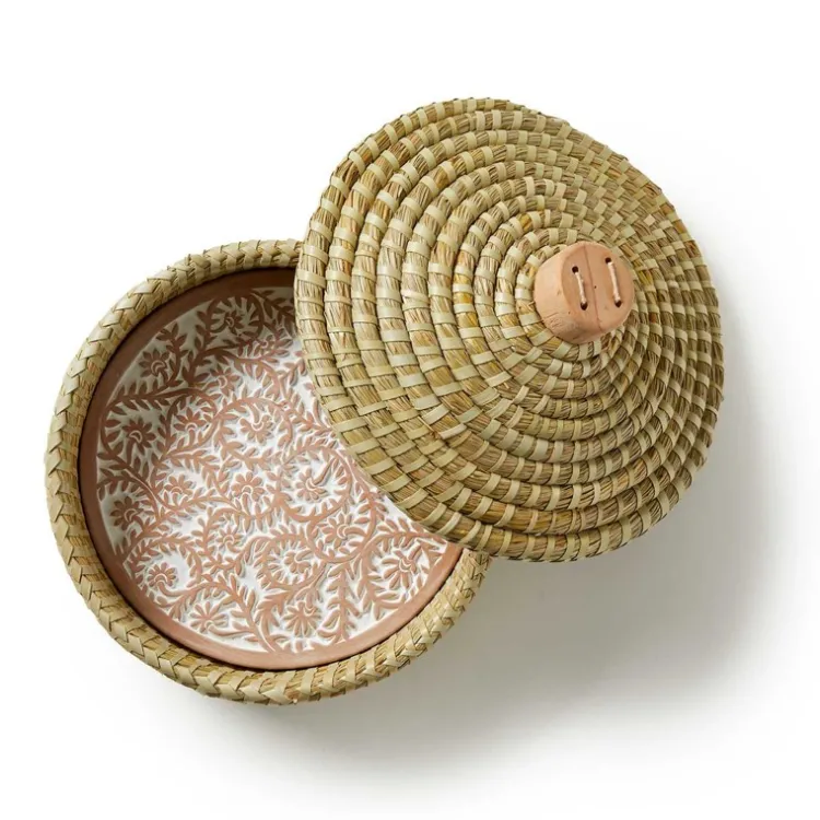 Best Star Jasmine Round Bread Warmer Basket with Lid Tabletop | Bread Warmer Baskets