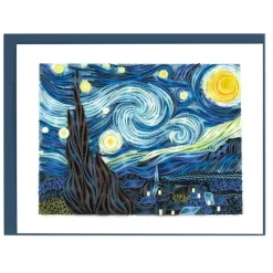 Hot Starry Night Quilling Card Famous Painting Cards