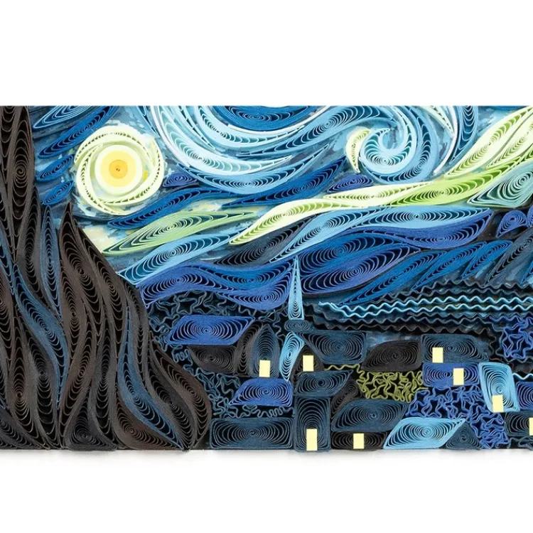 Hot Starry Night Quilling Card Famous Painting Cards