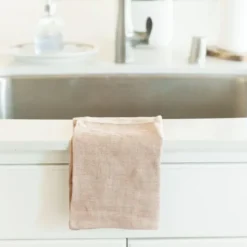 Outlet Stone Washed Linen Tea Towel – Blush Linens