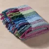 Hot Striped Recycled Cotton Throw Blanket Blankets & Throws