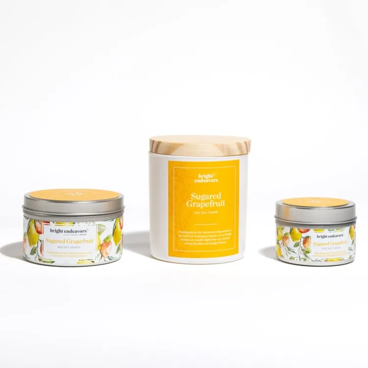 Fashion Sugared Grapefruit Soy Candle Glass Candles