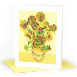 Discount Sunflowers Van Gogh Quilling Card Famous Painting Cards | Bird & Flower Cards