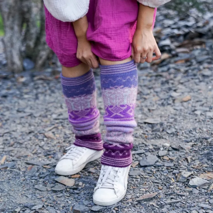 Fashion Tahoe Legwarmers Purple Knitwear