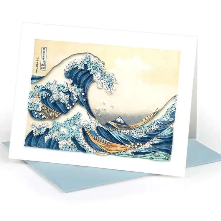 Discount The Great Wave Art Quilling Card Famous Painting Cards