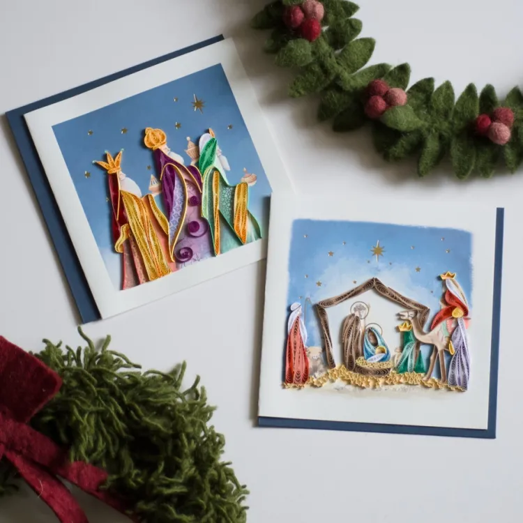 Clearance Three Wise Men Quilling Card Christmas Cards