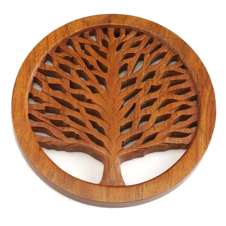 Fashion Tree of Life Wood Trivet Tabletop