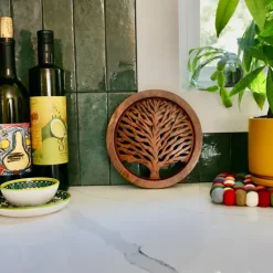 Fashion Tree of Life Wood Trivet Tabletop