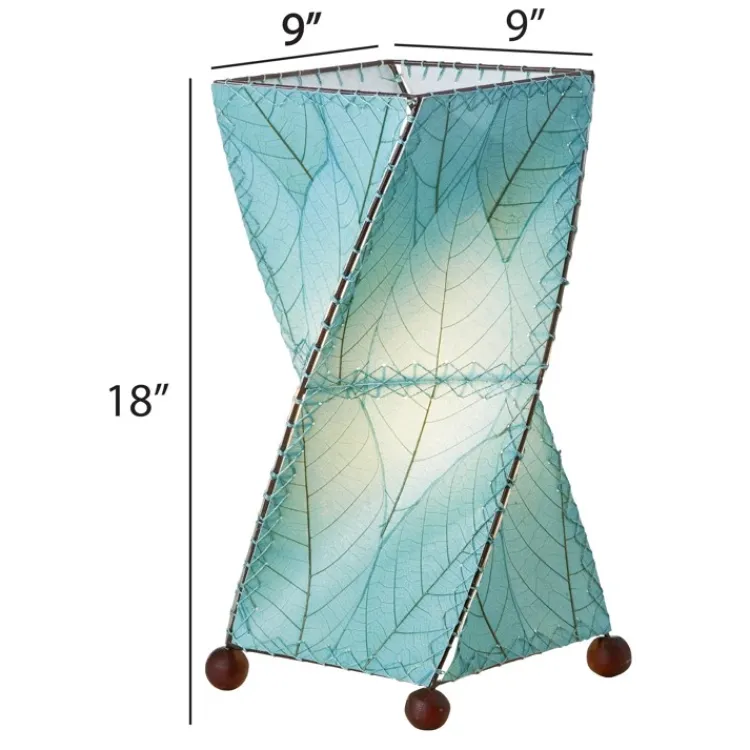 Hot Twist Table Leaf Lamp – Blue Leaf Lamps
