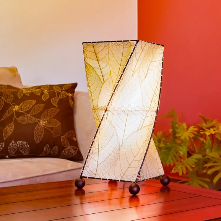 Outlet Twist Table Leaf Lamp – Natural Leaf Lamps