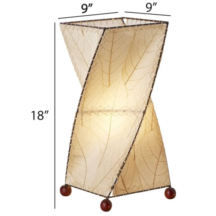 Outlet Twist Table Leaf Lamp – Natural Leaf Lamps