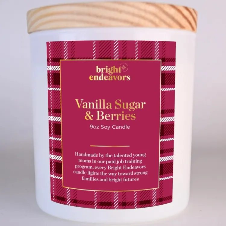 Sale Vanilla Sugar & Berries Soy Candle Glass Candles