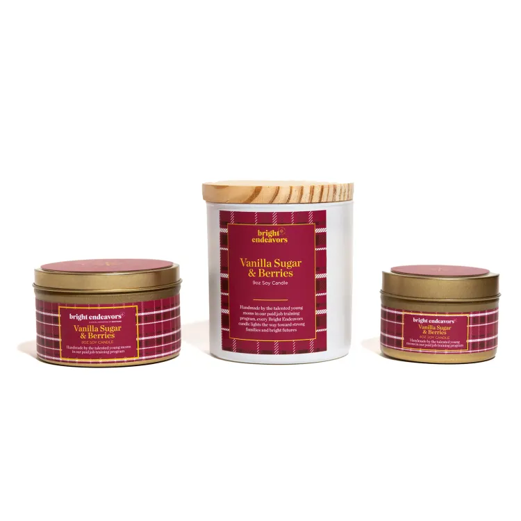 Clearance Vanilla Sugar & Berries Soy Candle 4 oz Candles