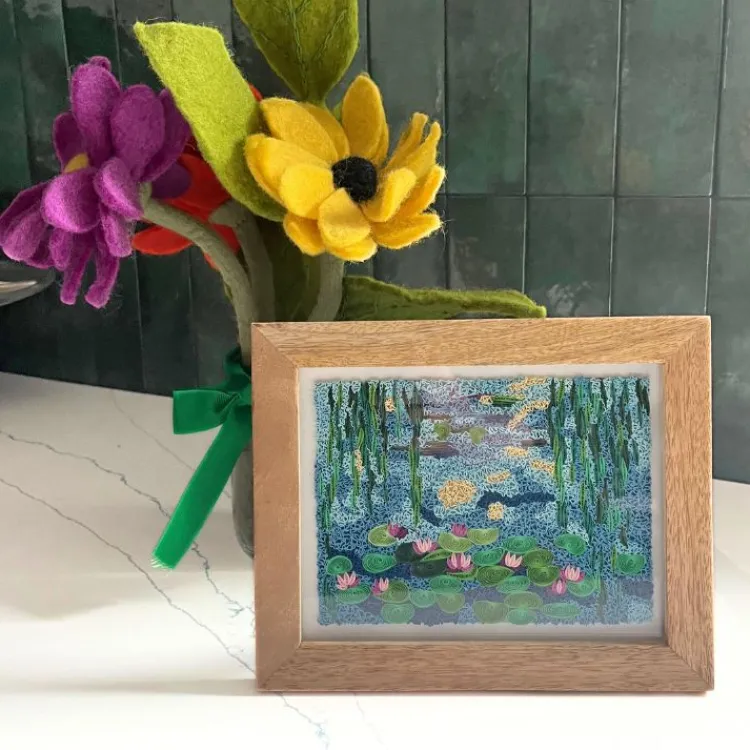 Best Water Lilies Monet Quilling Card Famous Painting Cards | Bird & Flower Cards