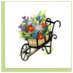 Best Wheelbarrow Quilling Card Bird & Flower Cards
