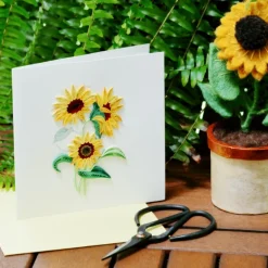 Best Wild Sunflowers Quilling Card Frame It! | Bird & Flower Cards