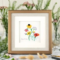 Fashion Wildflower Birthday Blooms Quilling Card Special Occasion Cards | Bird & Flower Cards