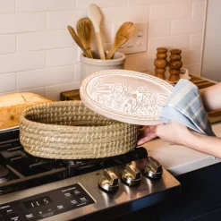 Best Wildflower Bread Warmer Basket Tabletop | Chef Accessories