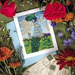 Online Woman with a Parasol Monet Quilling Card Famous Painting Cards