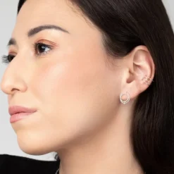Fashion Zomi Open Circle Earrings Sterling Silver Earrings